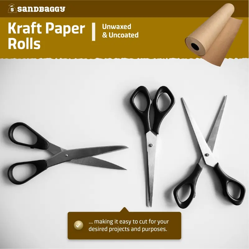 Heavy Duty Kraft Paper Rolls - 75 Lb. Recycled Paper (Brown) 7
