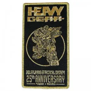 Heavy Gear 25Th Anniversary Gold Metallic Thread Patch 1