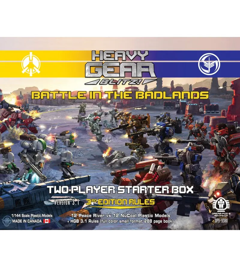 Heavy Gear Blitz - Battle In The Badlands - Two Player Starter Box - Includes Small Format Hgb 3.1 Rules 1