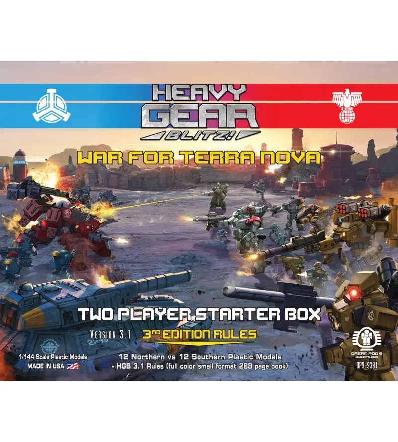 Heavy Gear Blitz - War For Terra Nova - Two Player Starter Box - Includes Small Format Hgb 3.1 Rules 1