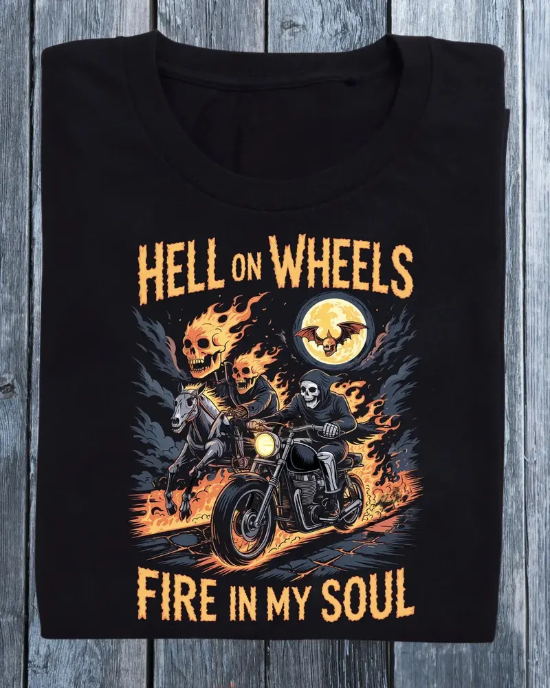 Hell On Wheels Unisex Softstyle T-Shirt 1