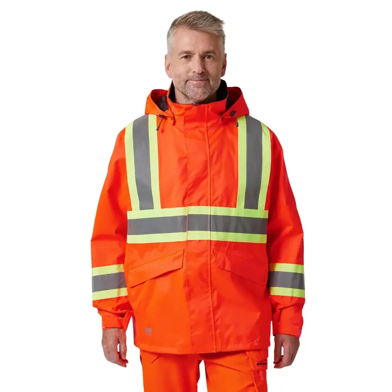 Helly Hansen Alta Hi Vis Csa Men's Waterproof Shell Jacket 71088 - Orange 1