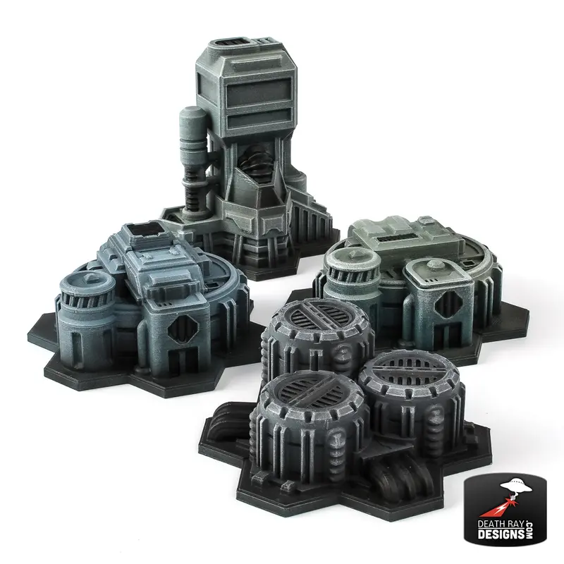 Hex City: Industrial Entry Set (With Hex Bases) 1