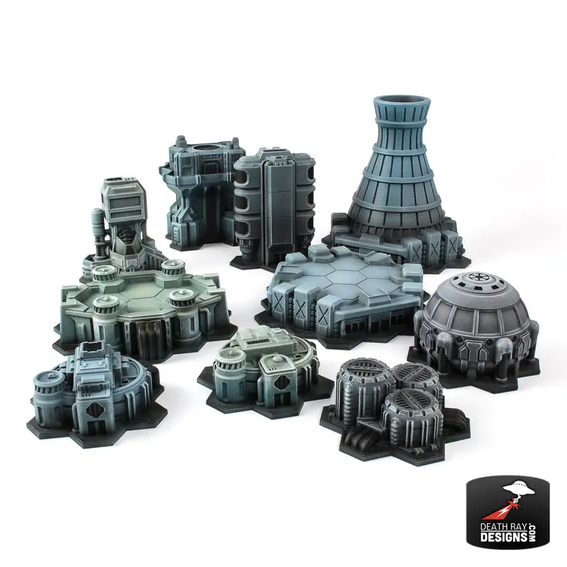 Hex City: Industrial Max Set (With Hex Base) 1