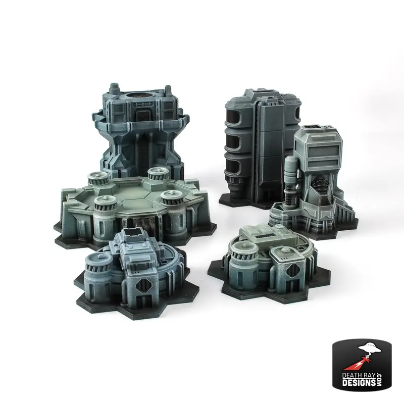 Hex City: Industrial Starter Set (With Hex Base) 1