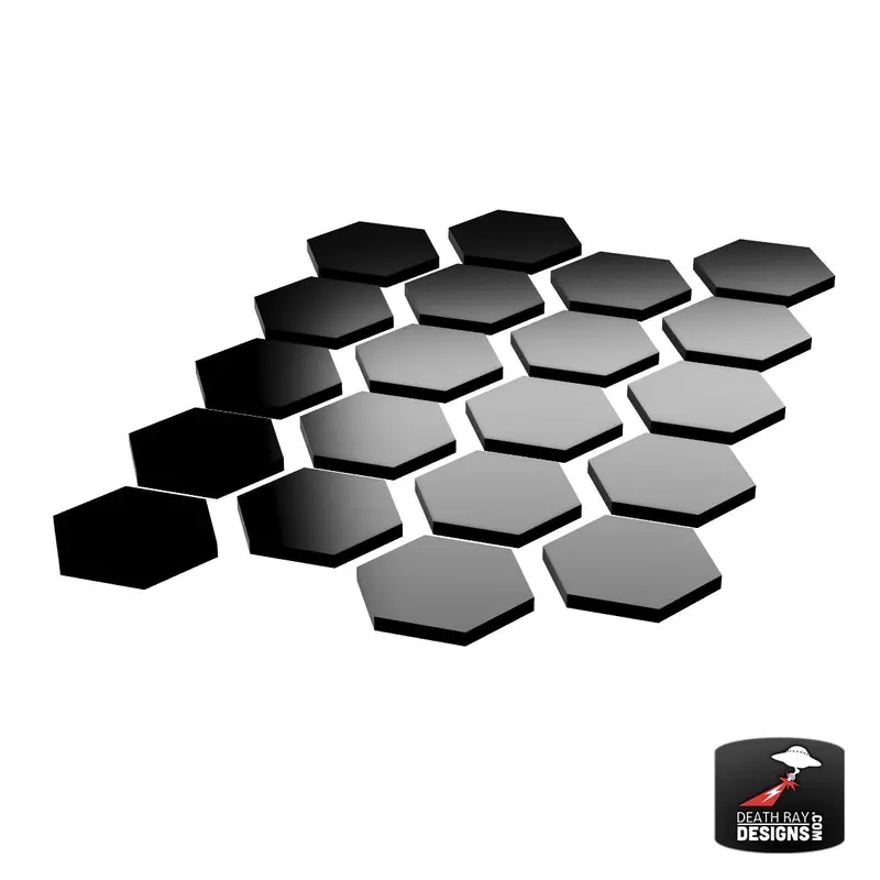 Hex City: Standard Black Acrylic Base 20-Pack 1