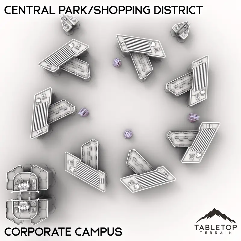 Hextech Central Park/Shopping District - City Map Pack 2