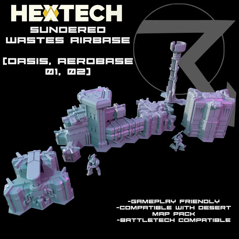 Hextech – Sundered Wastes Airbase (With Removable Hexes) 1