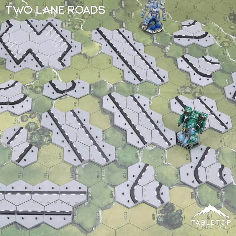 Hextech Two Lane Roads Bundle 1
