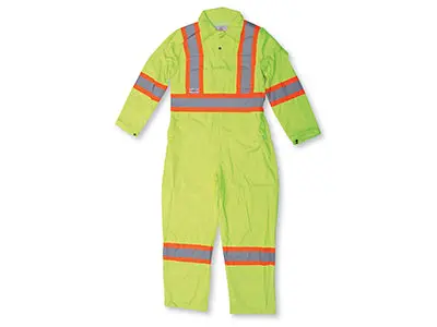 Hi Vis Big K Lime Traffic Safety Coverall 1