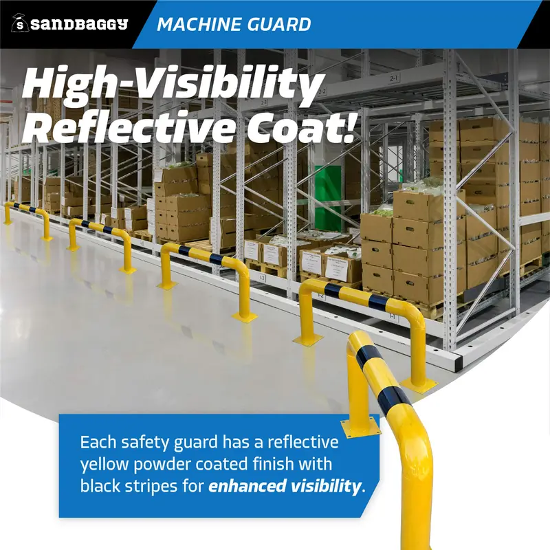 High Profile Machine Safety Guard (24" H X 48" L) - Fixed Barrier 5