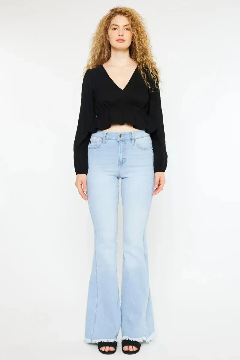High Rise Curvy Flare Jeans 1