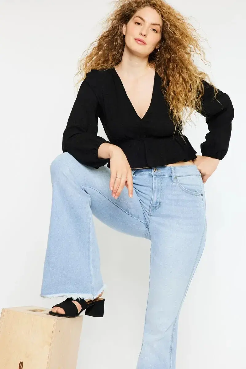 High Rise Curvy Flare Jeans 8