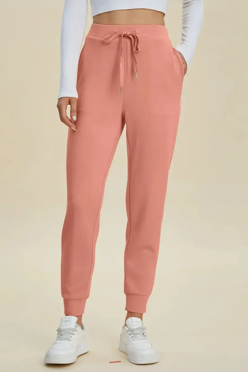 High-Waist Air-Scuba Joggers with Adjustable Drawstring
