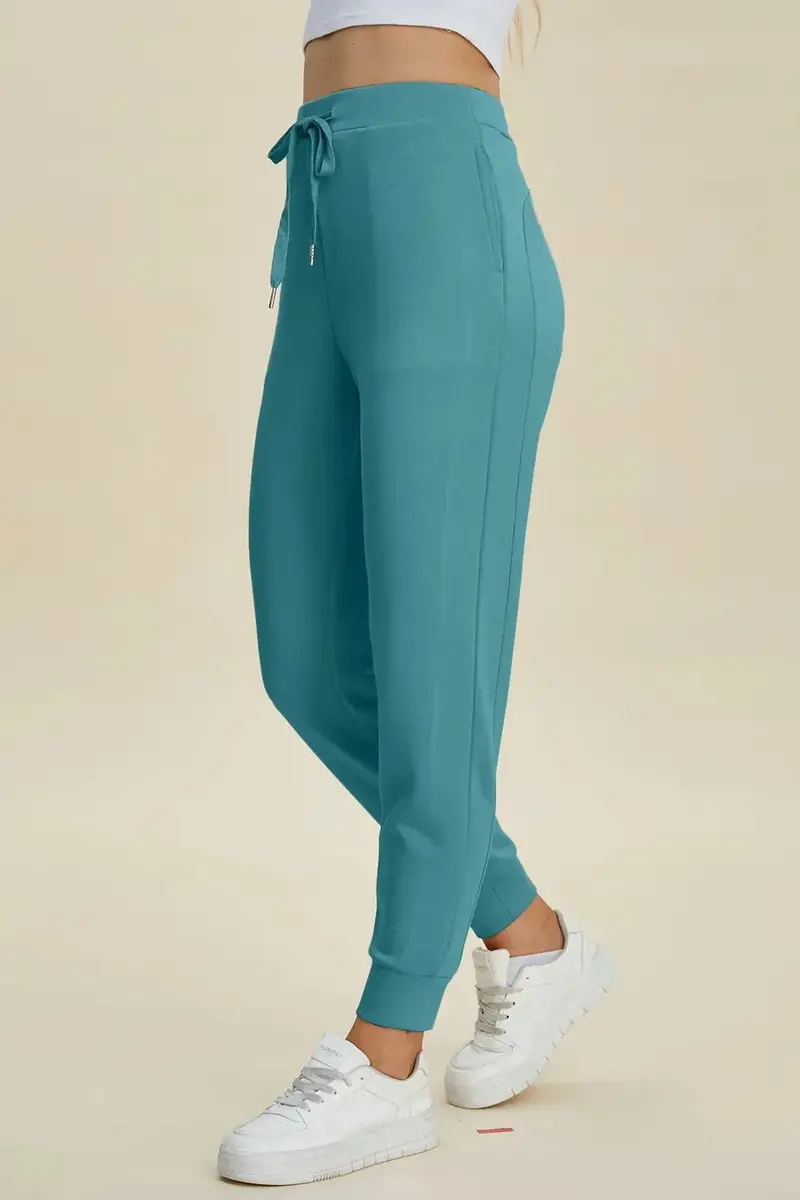 High-Waist Air-Scuba Joggers with Adjustable Drawstring