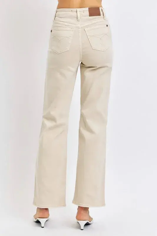 High Waist Distressed Wide Leg Judy Blue Jeans 3