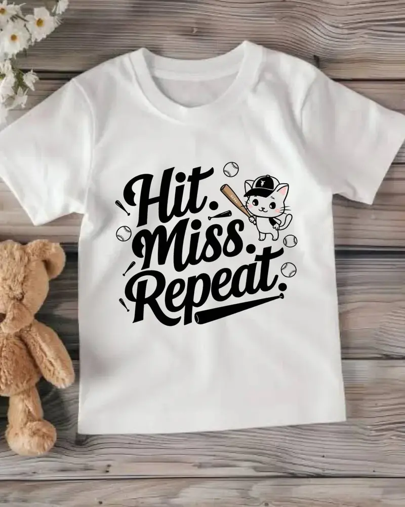 Hit Miss Repeat Youth Heavy Cotton T-Shirt 1