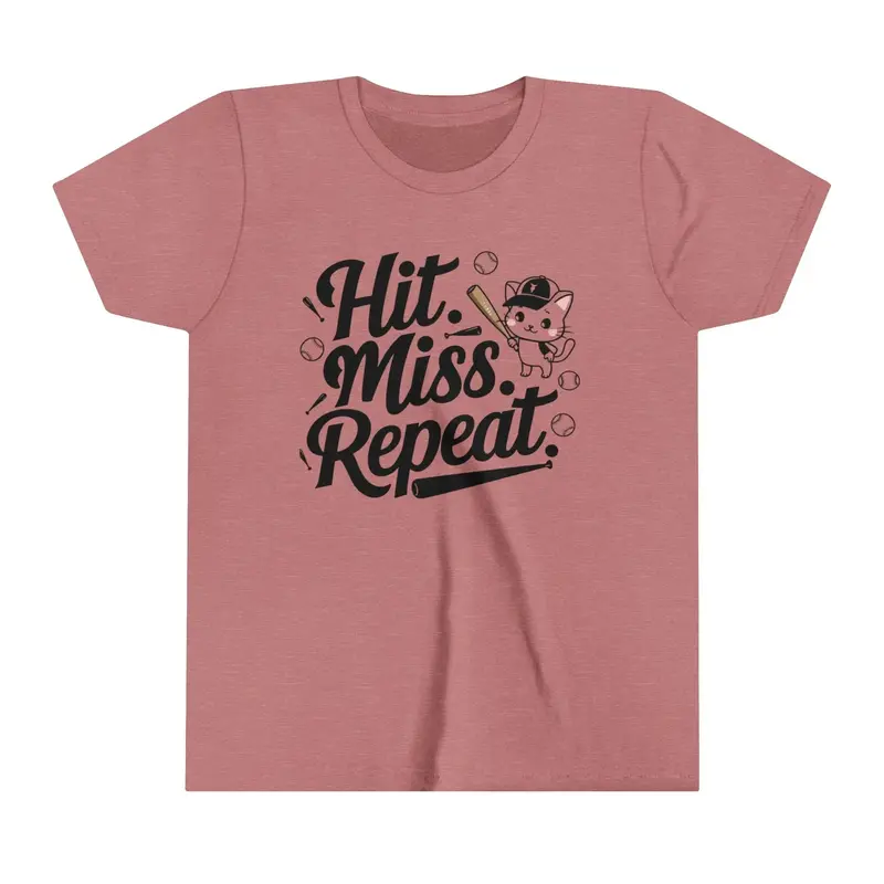 Hit Miss Repeat Youth Heavy Cotton T-Shirt 10