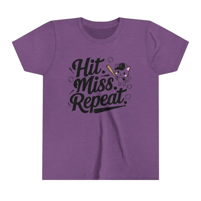 Hit Miss Repeat Youth Heavy Cotton T-Shirt 11