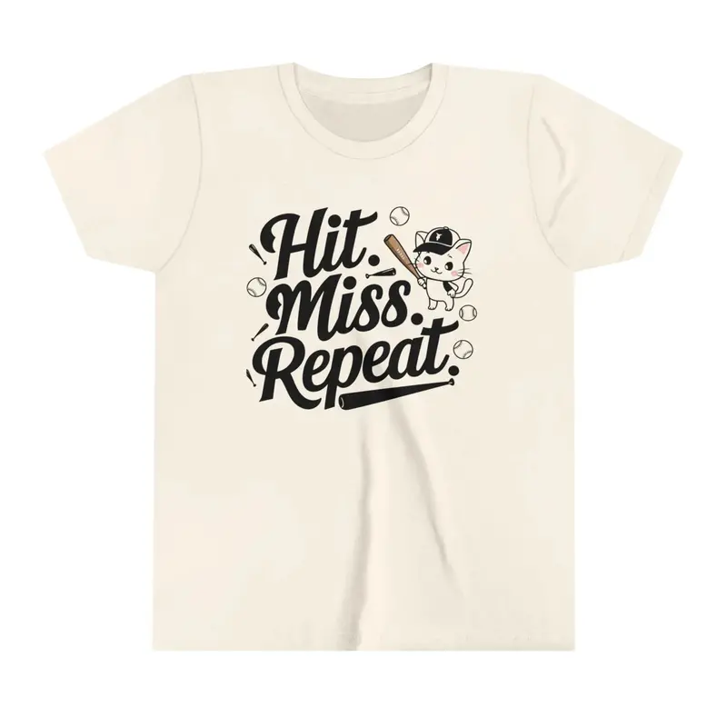 Hit Miss Repeat Youth Heavy Cotton T-Shirt 12
