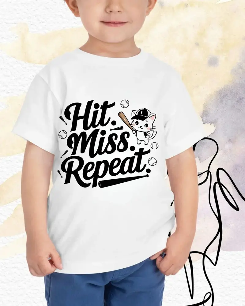 Hit Miss Repeat Youth Heavy Cotton T-Shirt 4