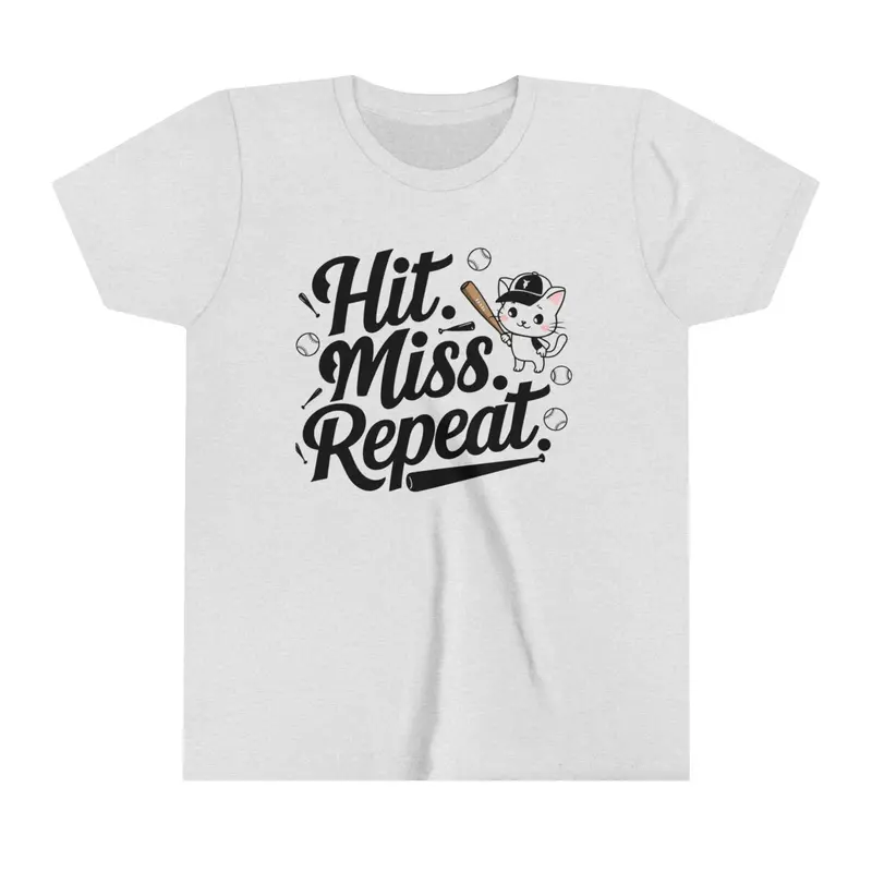 Hit Miss Repeat Youth Heavy Cotton T-Shirt 6