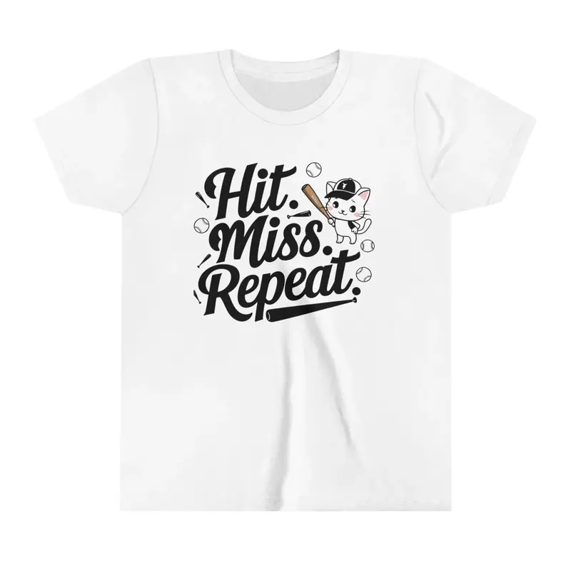 Hit Miss Repeat Youth Heavy Cotton T-Shirt 9