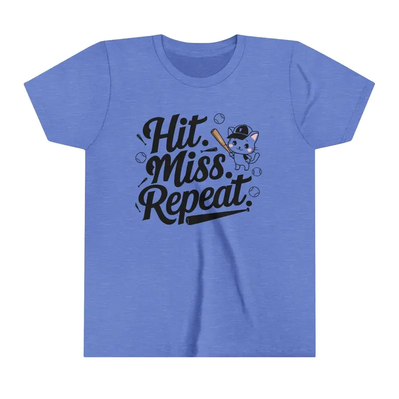 Hit Miss Repeat Youth Heavy Cotton T-Shirt 9