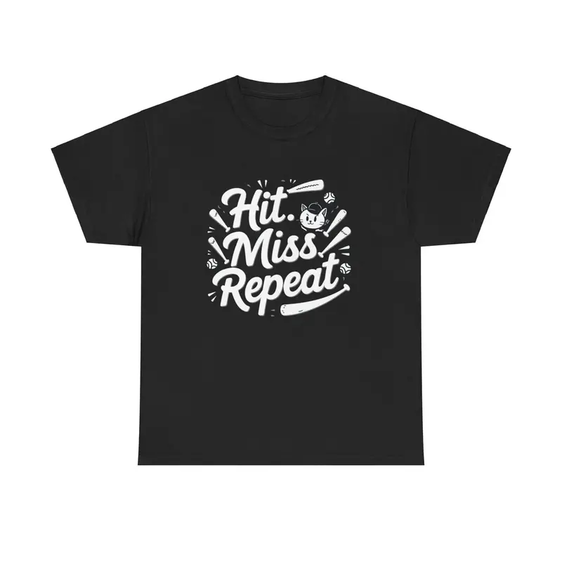 Hit Miss Repeats Baseball Crew Neck Tee 5