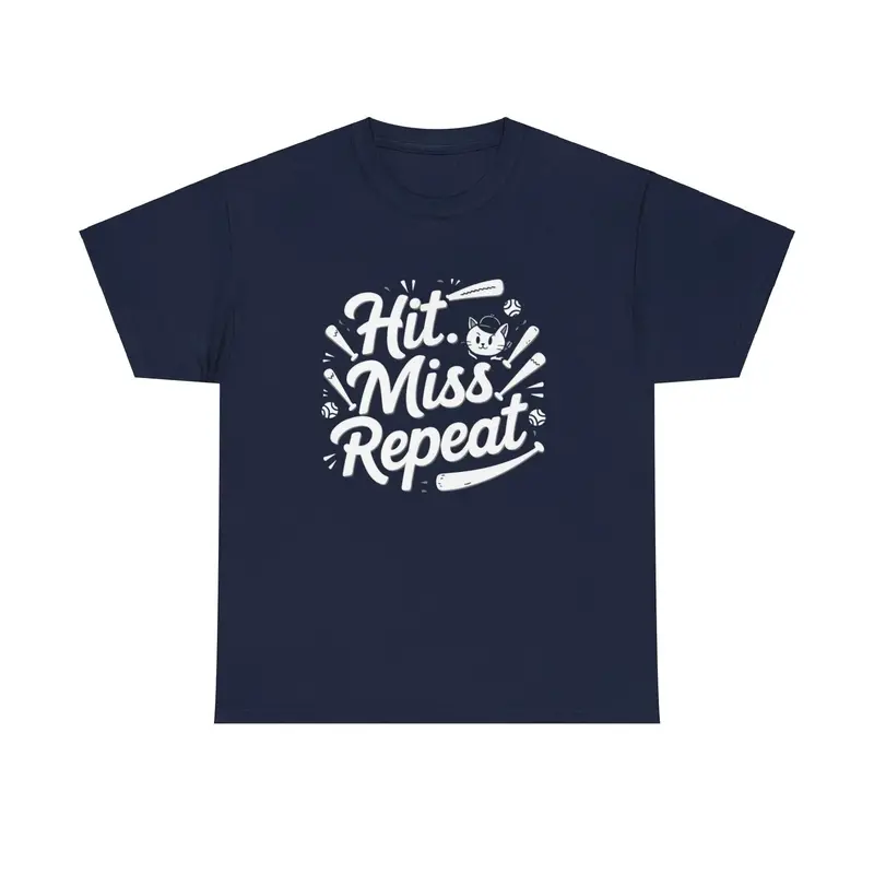 Hit Miss Repeats Baseball Crew Neck Tee 6