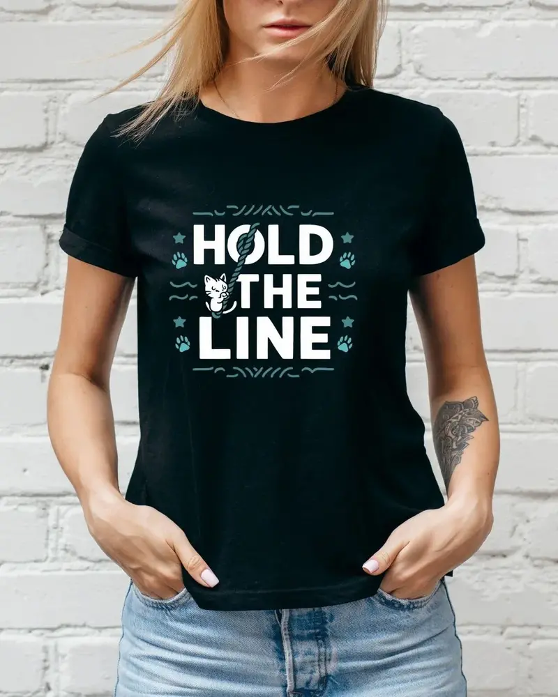 Hold The Line Cotton Tshirt 3