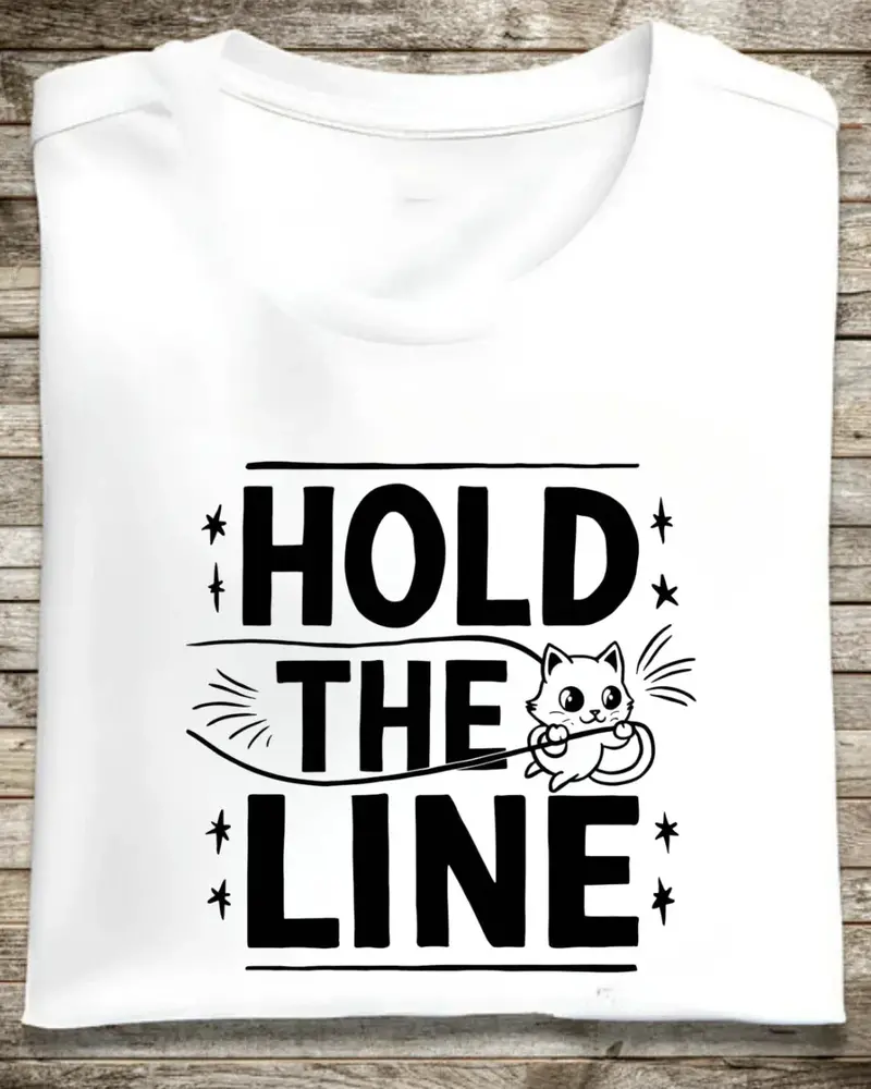 Hold The Line Idiom Cotton T-Shirt 1