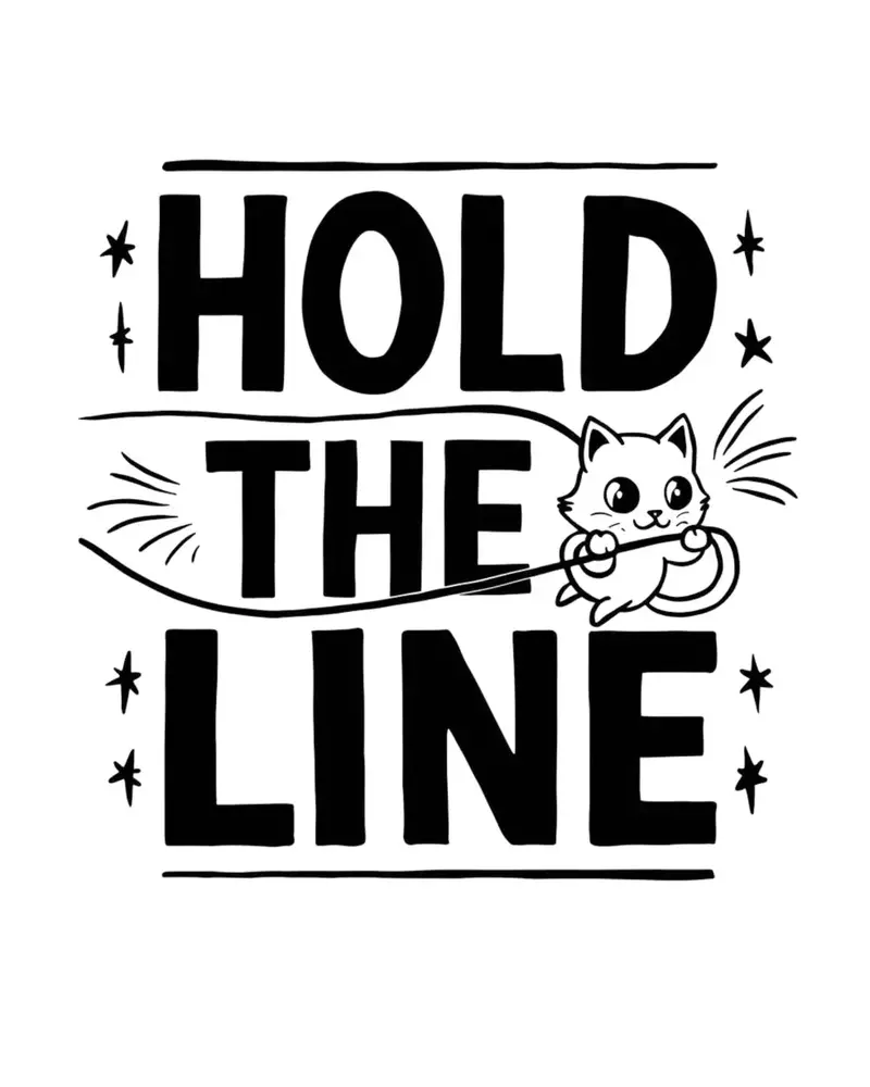 Hold The Line Idiom Cotton T-Shirt 2