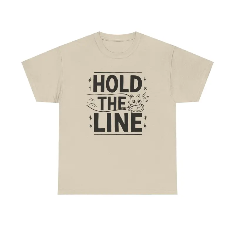 Hold The Line Idiom Cotton T-Shirt 7