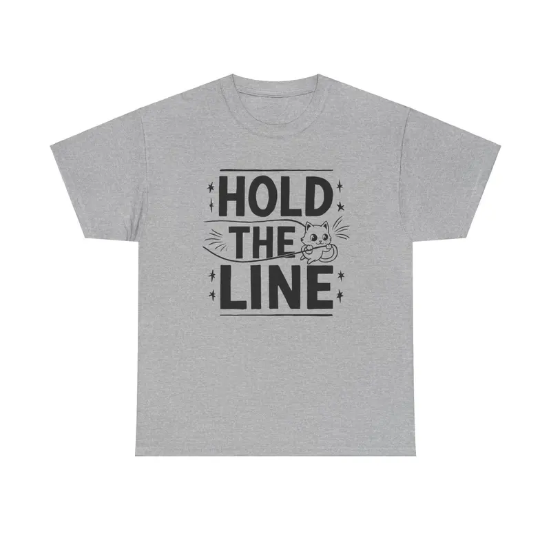 Hold The Line Idiom Cotton T-Shirt 8