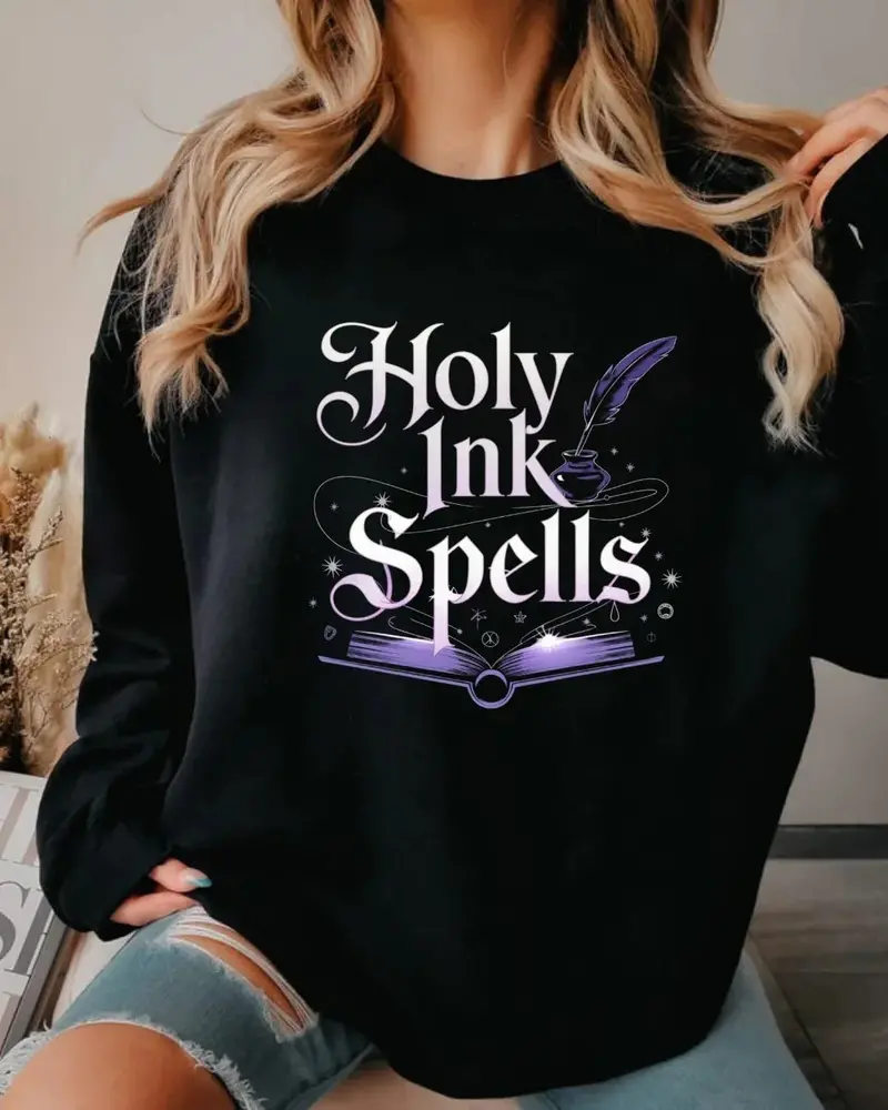 Holy Ink Spells Ultra Cotton Crewneck Sweatshirt 1