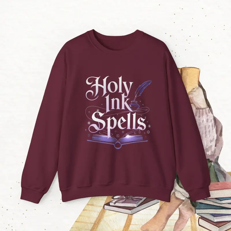 Holy Ink Spells Ultra Cotton Crewneck Sweatshirt 6