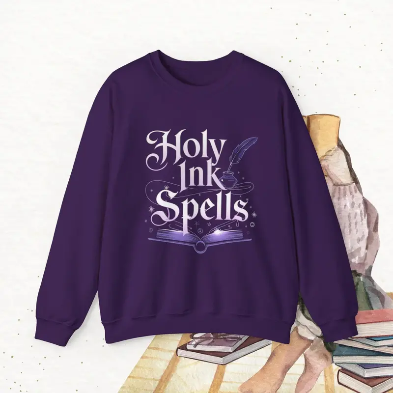 Holy Ink Spells Ultra Cotton Crewneck Sweatshirt 7
