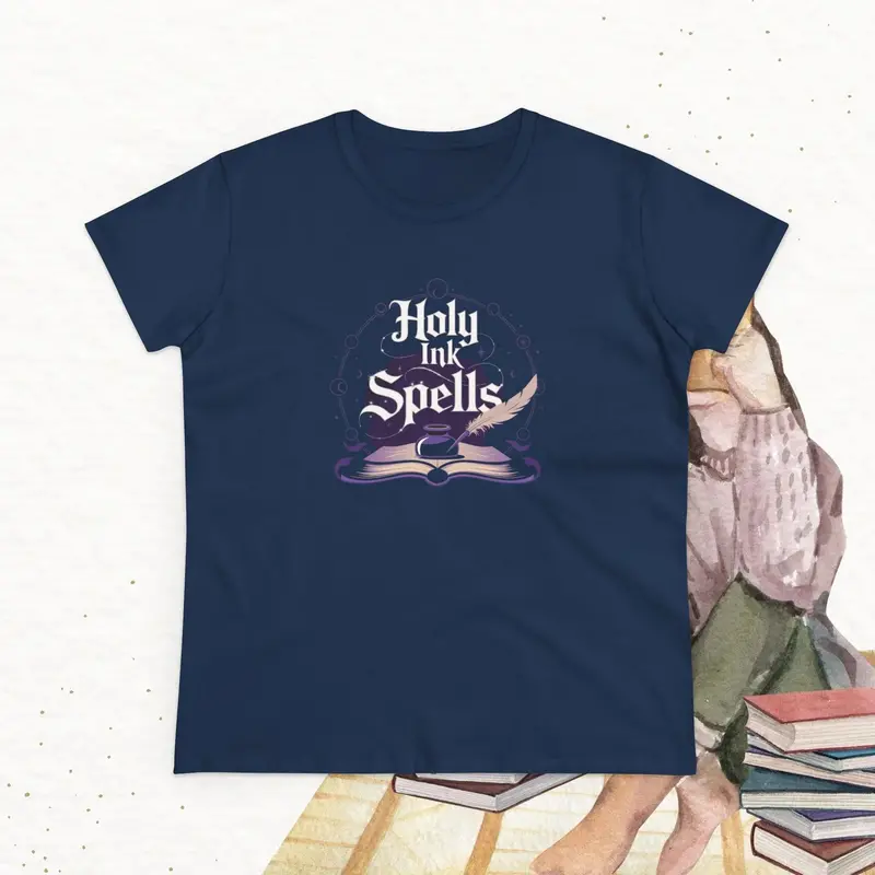Holy Ink Spells Women Cotton Tshirt 11