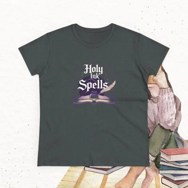 Holy Ink Spells Women Cotton Tshirt 17