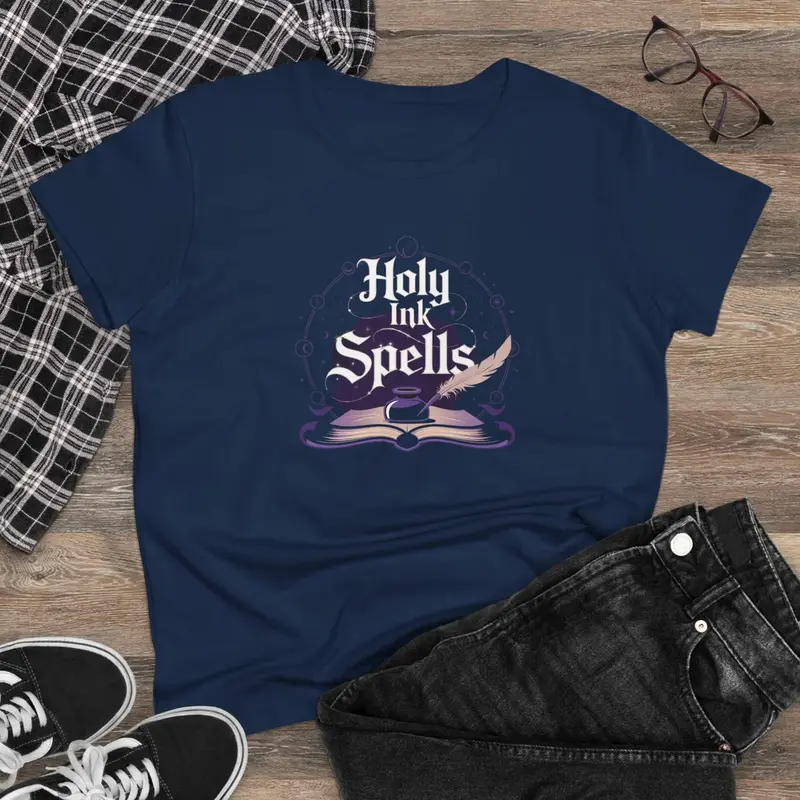 Holy Ink Spells Women Cotton Tshirt 2