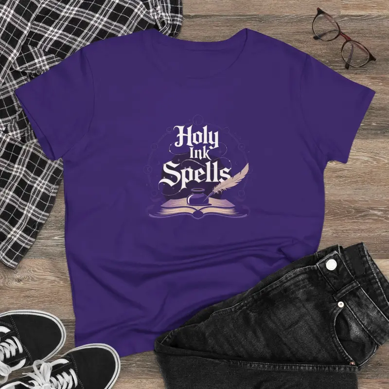 Holy Ink Spells Women Cotton Tshirt 5
