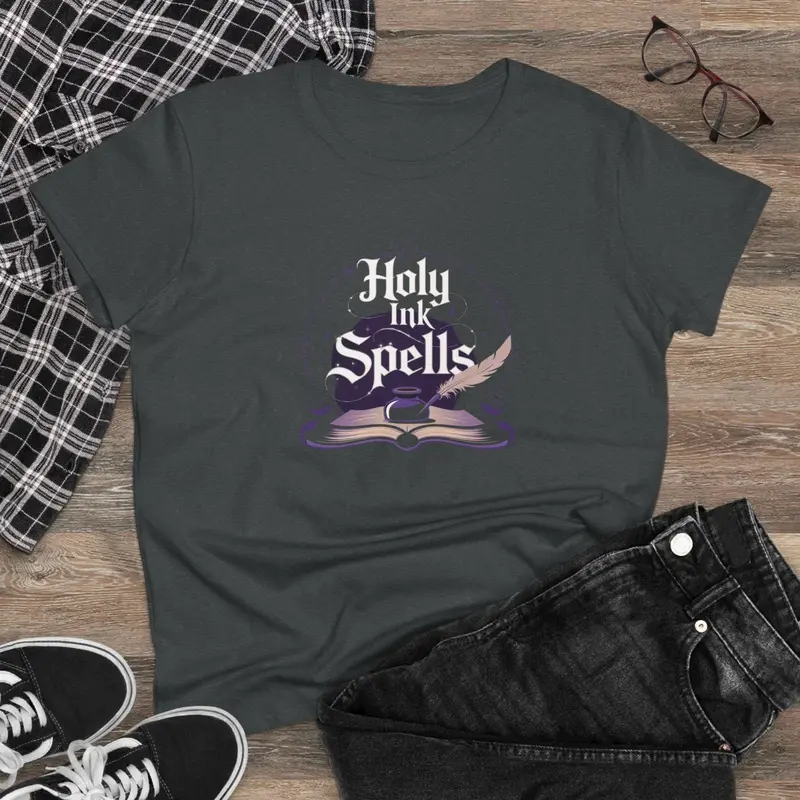 Holy Ink Spells Women Cotton Tshirt 5