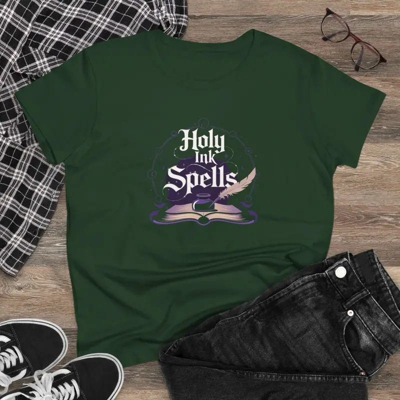 Holy Ink Spells Women Cotton Tshirt 7
