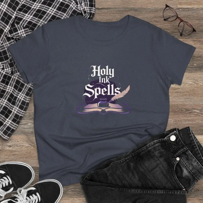Holy Ink Spells Women Cotton Tshirt 8