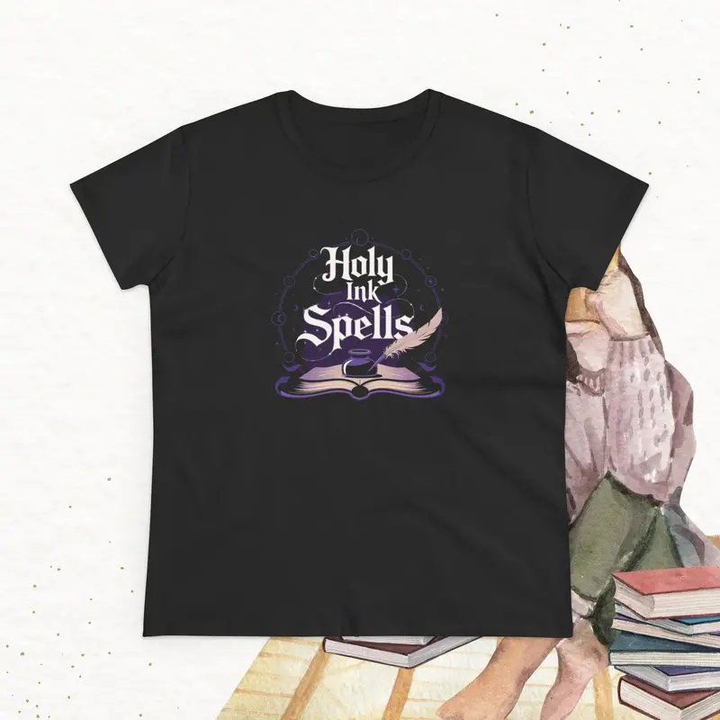 Holy Ink Spells Women Cotton Tshirt 9
