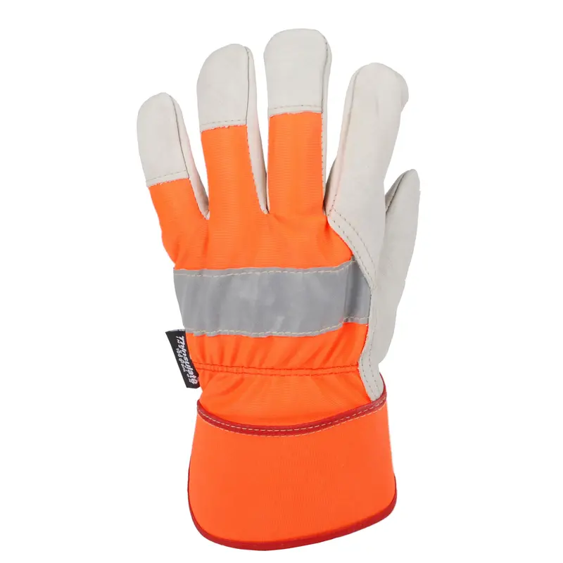 Horizon Hi Vis Cowhide Palm Lined Glove 721601Orthl - Orange 1
