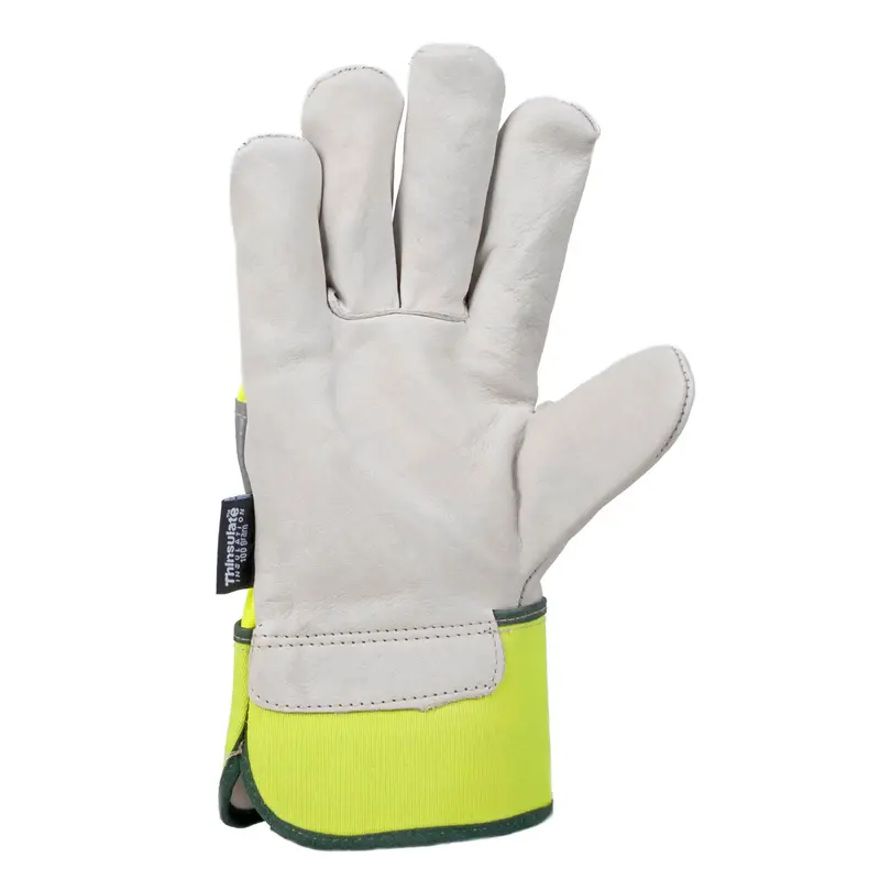 Horizon Hi Vis Cowhide Palm Lined Glove - Yellow 721601Lgl 2