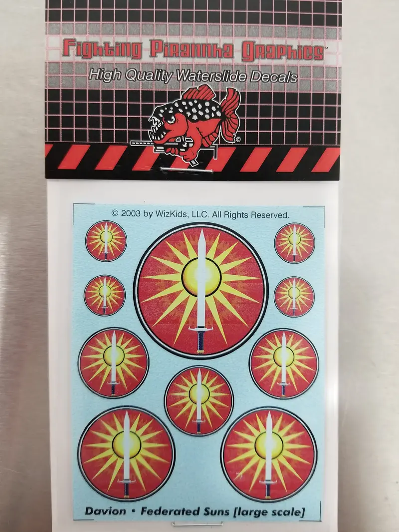 House Davion - Federated Suns- Large Scale Decals 1