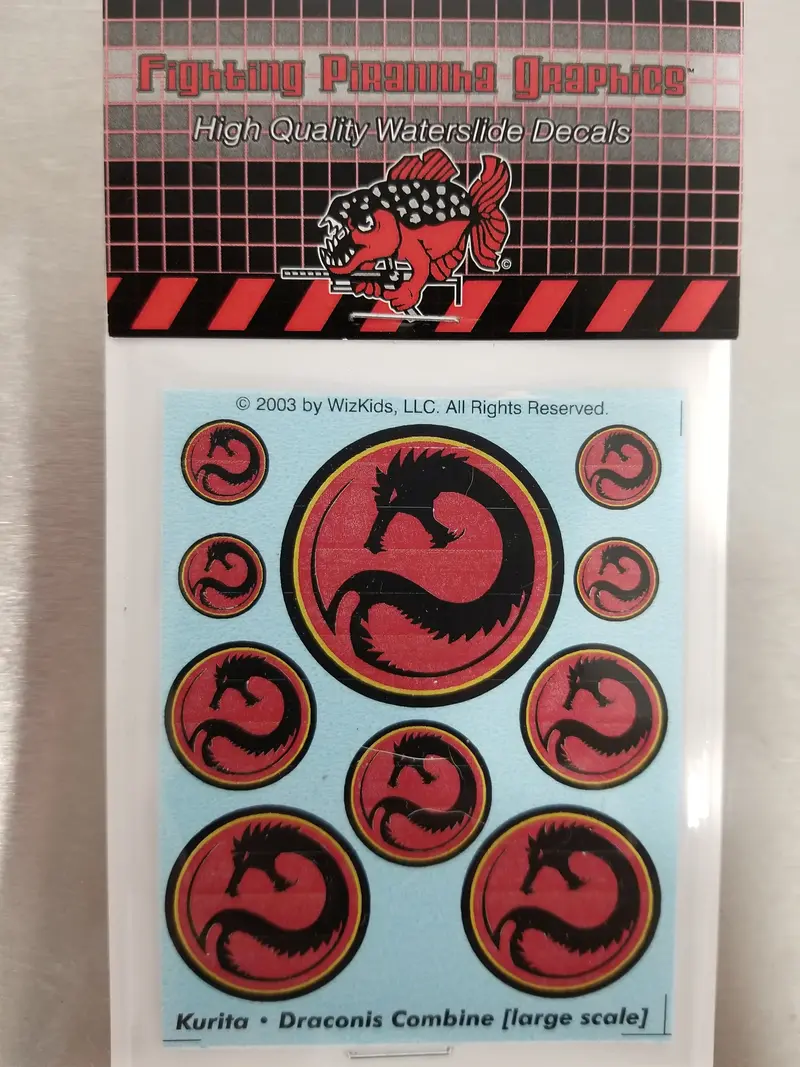 House Kurita - Draconis Combine Decals- Large Scale 1